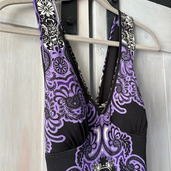 Purple and Black Maxi Dress - Picture 4 of 8